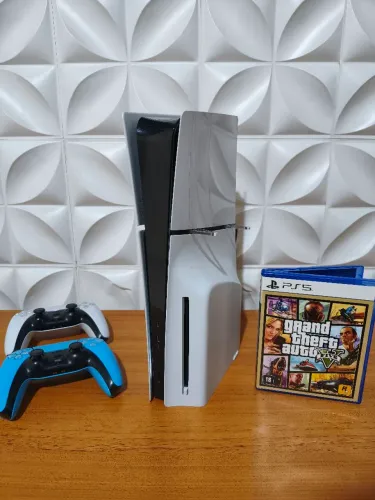 PS5 Slim Mídia Física + Garantia - Pego seu PS4 Slim, Séries S ou Switch Desbloq no Abate