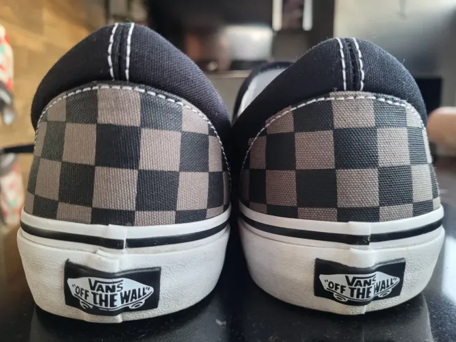 Vans slip-on checkerboard black grey