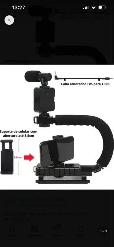 Estabilizador para câmera e celular 