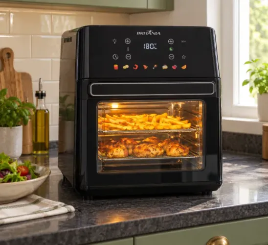 >NOVO< Air Fryer Oven Britânia Preta com Painel Digital