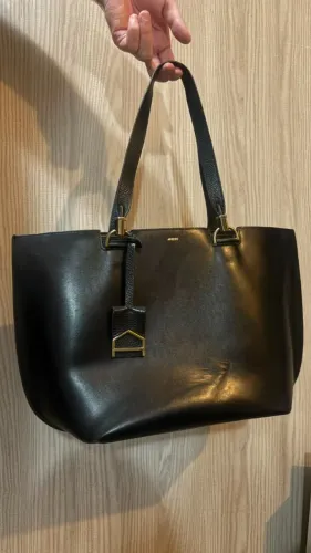 Bolsa Arezzo Couro Original Preta Feminina