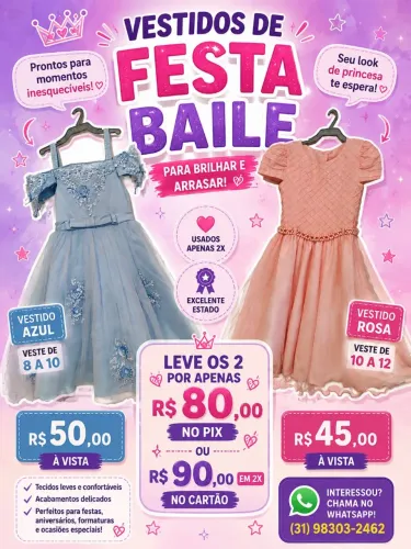 VESTIDOS INFANTIS DE FESTA / BAILE ?