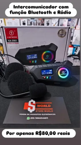 Intercomunicador com função bluetooth e rádio 