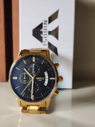 Relógio Nibosi 2309 Dourado NOVO