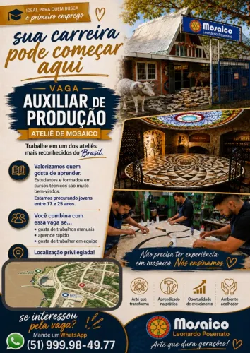 Auxiliar de produção na Mosaico - Freelancer (MEI) | Diárias