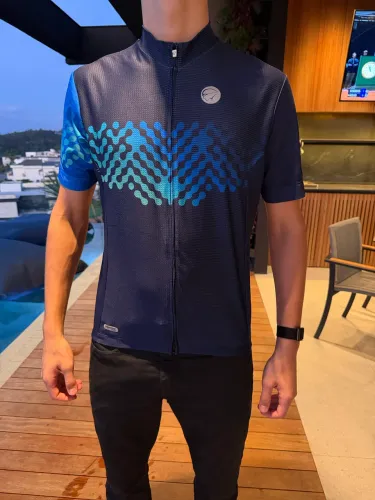 camisa ciclismo mauro ribeiro comfort even azul original