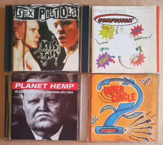 Lote de CD's - Sex Pistols, Planet Hemp, Steppenwolf, Janis Joplin, INXS e outros