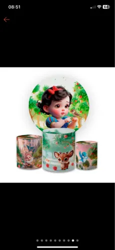 Capa para cilindro branca de neve