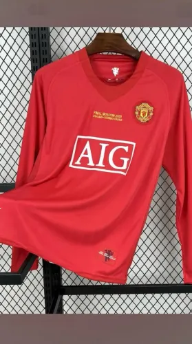 Camisa Manchester United 2007/2008 CR7 Manga Longa - Cristiano Ronaldo