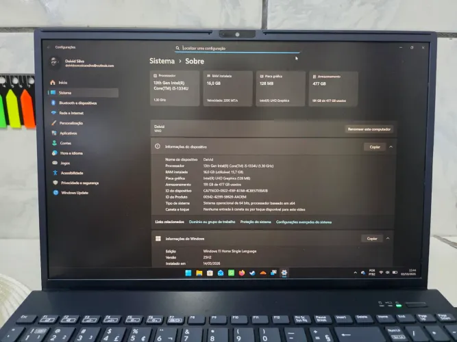 Vaio FE 16 16GB 512SSD