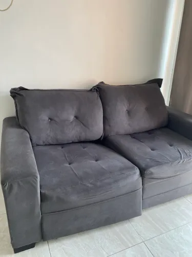 Sofá Retrátil e Reclinável Cinza Grafite 