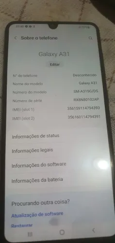 Celular sansung galaxy A31