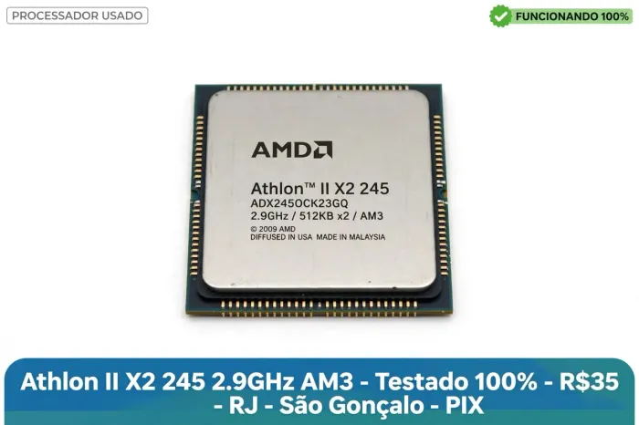 Processador AMD Athlon II X2 245 - 2.9GHz - AM3