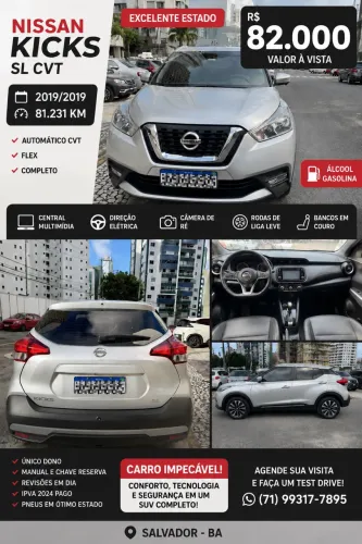Nissan Kicks SL 1.6 16V Flexstar 5P Aut. 2019
