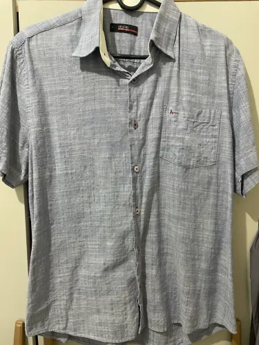 Camisa Masculina Aramis Menswear Manga Curta Azul - Tamanho P