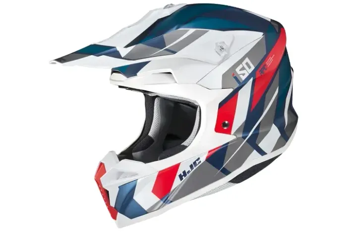 NOVO - Capacete HJC Off I50 Vanish Branco/Azul/Vermelho 58 E 60