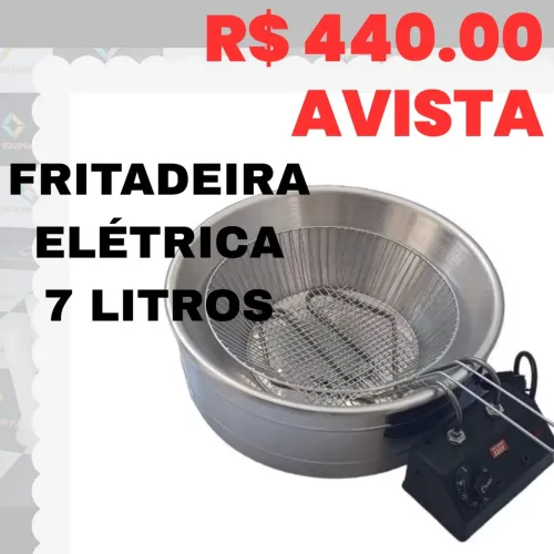 Fritadeira elétrica 7 litros tacho