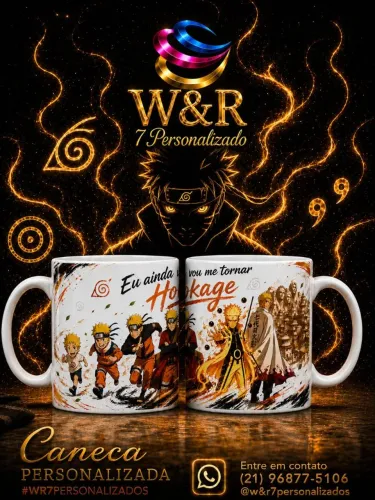 Vendo caneca personalizada Naruto 
