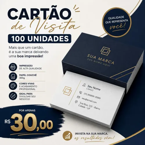 Cartão de visita 100 unidades