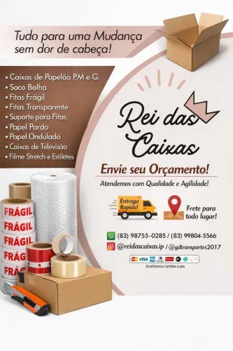 Caixas de papelão em João Pessoa