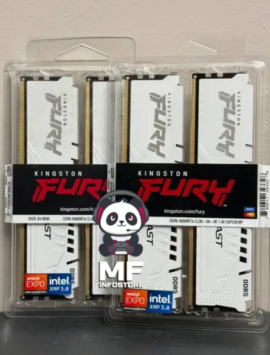 Memória RAM 2x16GB Kingston Fury 6000Mhz CL30 - NOVAS