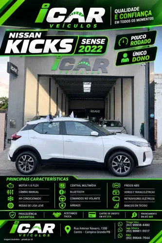 Nissan Kicks Sense 1.6 16V Flex AUT 2022