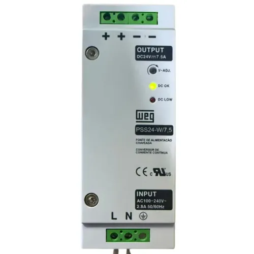 PSS24-W/7,5 Fonte Chaveada Weg 7,5a S-24vcc E-110/220v 180w