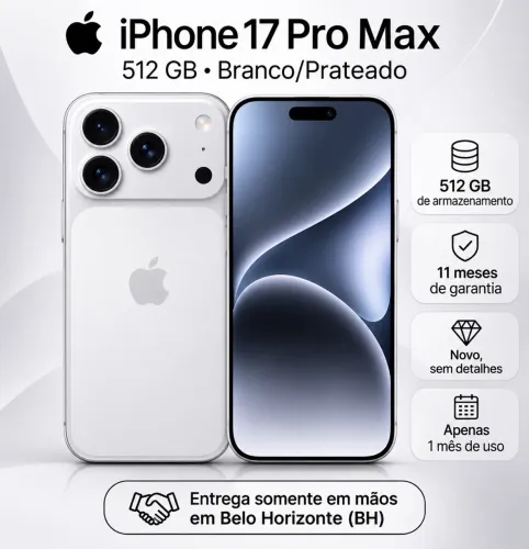 IPHONE 17 pro max 512 gb / NOVO (20 dias de uso)