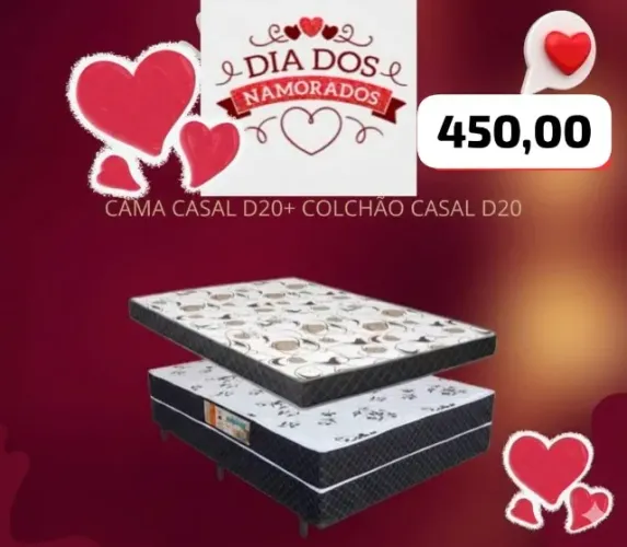 Cama box + colchão casal