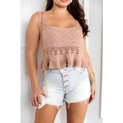 Cropped tricô 