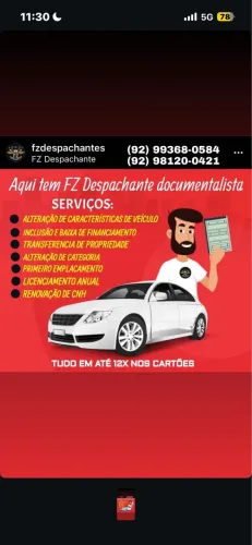 Despachante documentalista de veículos . DETRAN -Am 