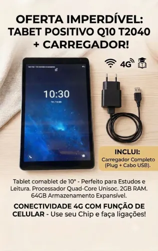 Tablet positivo T2040 + carregador