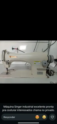 Máquina Singer industrial, pronta para uso e em perfeito estado.