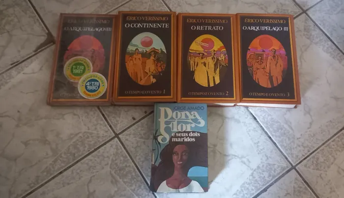 Lote 5 Livros Classicos Erico Verissimo O Tempo E O Vento + Jorge Amado