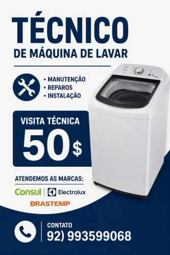 Conserto de máquina de lavar roupa com defeito