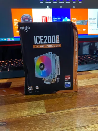 Cooler Rgb Aigo Ice 200 Pro Para Processador Intel E Amd Cpu