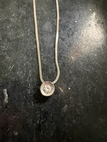 Corrente de Ouro 18K 750 com Diamante 0,10 ct | Joia de Família Única e Elegante