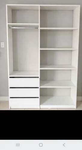 Mini closet 100% MDF, altura 193x115 de largura e 30cm de profundidade