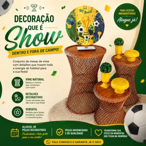 ALUGUEL DE PEÇAS DECORATIVAS