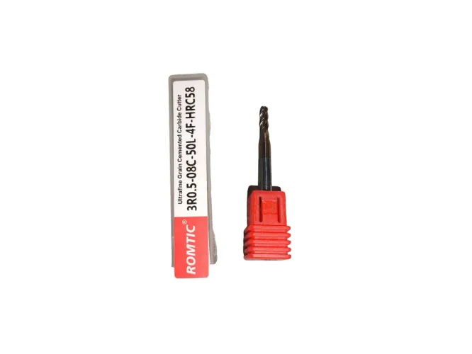 Fresa Metal Duro Toroidal 3mm R0.5 4 Facas HRC58 Romtic - Novo