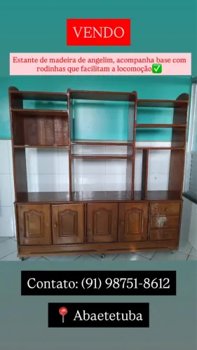 Vendo estante de madeira de angelim