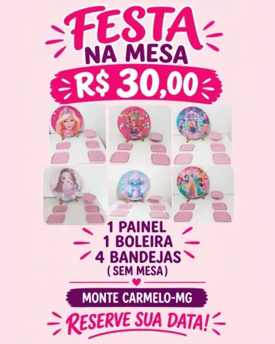 ALUGUEL DE FESTA NA MESA POR R$ 30,00
