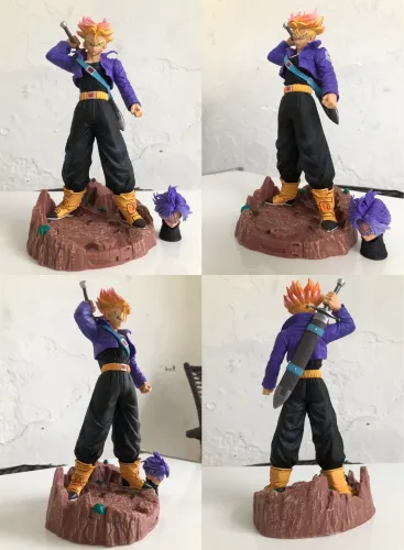 ACTION FIGURE-DRAGON-BALL TRUNKS SUPER SAIYAJIN. APROXIMADAMENTE 23CM
