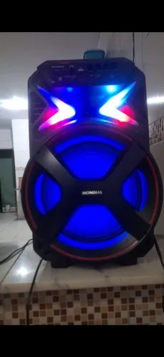 Caixa de som amplificada mundial CM-400 com Bluetooth, USB e Rádio FM- 400w