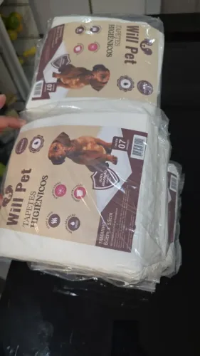 Kit com 8 pacotes de tapete higiênicos para pet's contendo 7 unidades em cada pacote