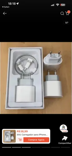 Carregador Android e iPhone
