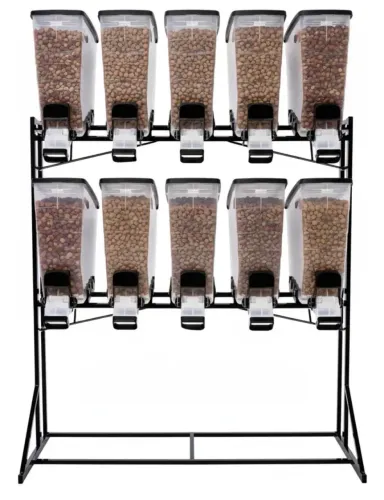 Porta Ração Dispenser 10x40 Preto Durapets