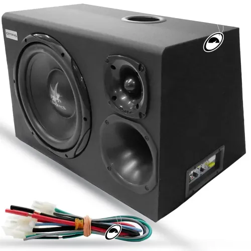 Caixa Trio Amplificada Automotiva Corzus CXT 300 300W RMS