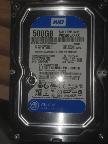 HD 500Gb WD BLUE em perfeito estado