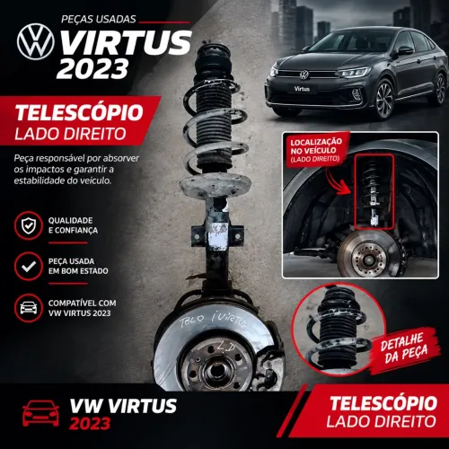 Telescópio Para lama lado direito completo